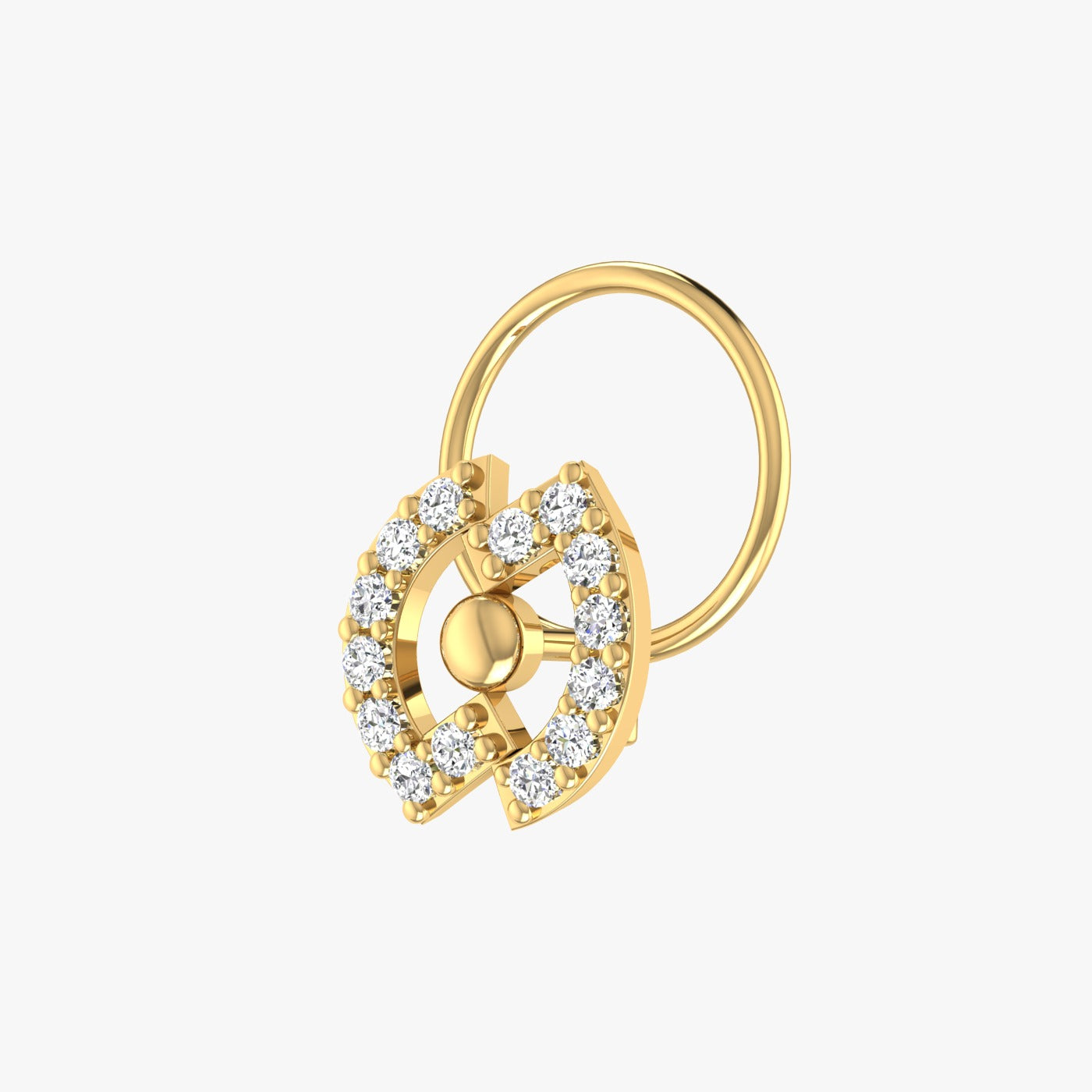 0.09 Carat Natural Diamond Nose Pin - HI Color, VS-SI Clarity.